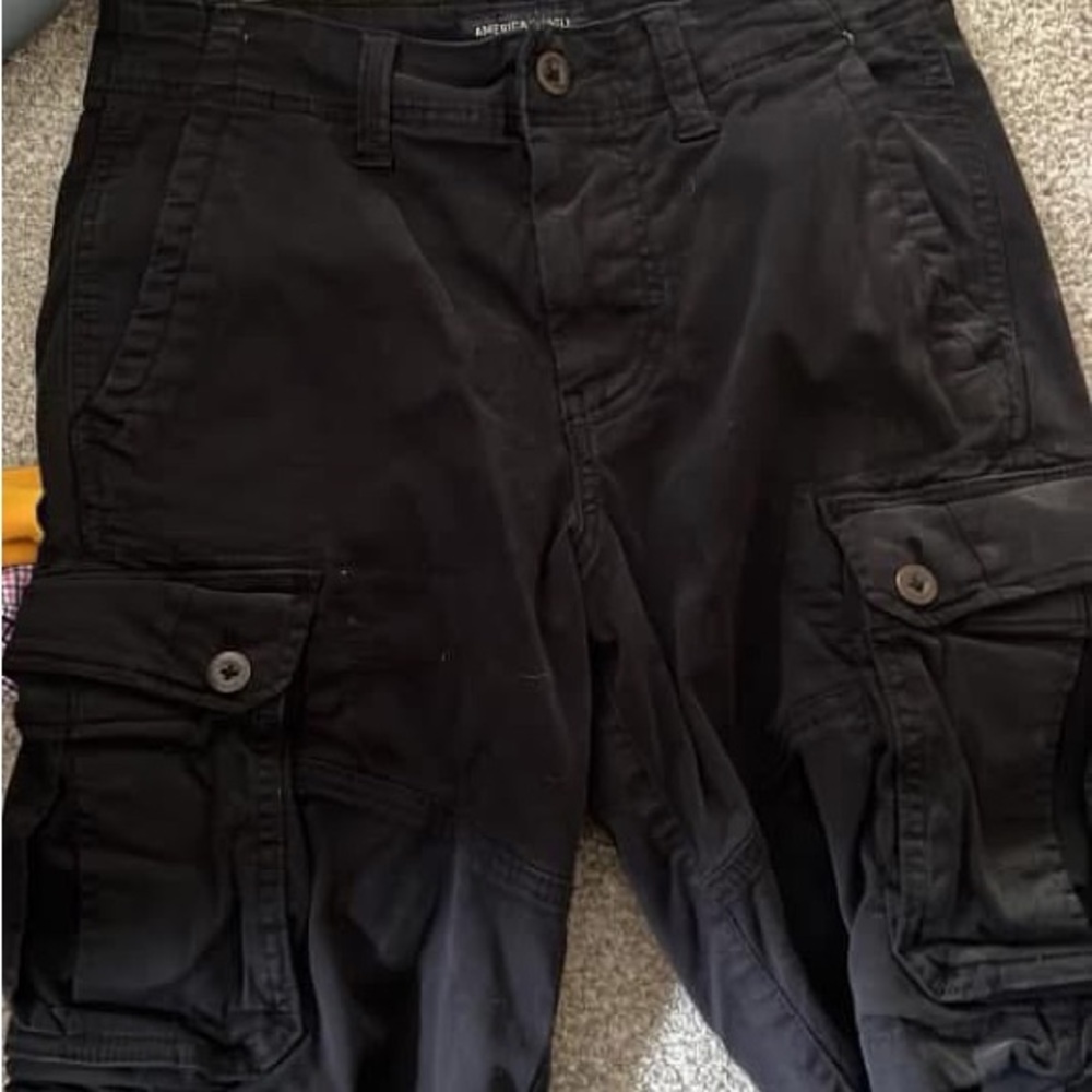 American Eagle Outfitters Black Cargo Shorts